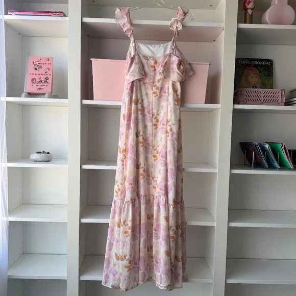 HOUSE OF HARLOW 1960 x REVOLVE Evelyne Watercolor Floral Maxi Dress - Picture 8 of 9